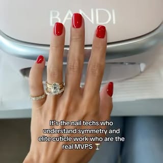 Bold red nail design